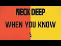 Lagu Neck Deep - When You Know (Lyrics Video)