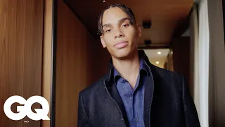 Alexandre Grimaldi si prepara per il dinner party di Loro Piana durante la MFW Uomo GQ Italia