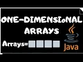 Arrays One Dimensional Arrays Java tutorial for beginners 2020 explain step by step