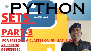 PART3 SETS IN PYTHON