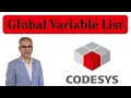 CODESYS Creating global variable list and accessing the global variables in the CODESYS project