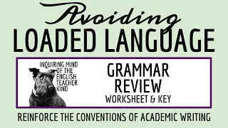 Grammar Worksheet on Loaded Manipulative and Emotive Language Connotation vs Denotation