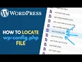 WordPress How to Find wp-config php File via cPanel s File Manager