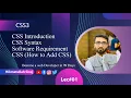 CSS 3 Tutorial 2024 in Pashto Introduction of CSS and Syntax Day
