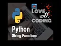 Python Revision Tour-II Python String Functions CBSE-12 Python Tutorial for Beginners
