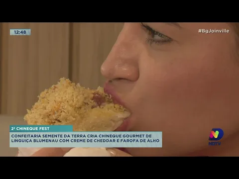 2ª Chineque Fest: confeitaria Semente da Terra cria chineque gourmet de linguiça Blumenau com creme