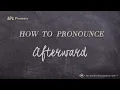 Download Lagu How to Pronounce Afterward (Real Life Examples!)