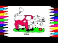 Cow Coloring Pages for Kids Art Colors for Children p8161