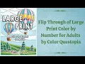 Flip Through of Large Print Color by Number for Adults by Color Questopia