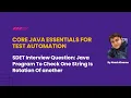 Java Program To Check One String Is Rotation Of another