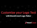 Customizing Text on BrandCrowd Logo Maker