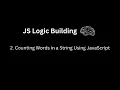 Counting Words in a String Using JavaScript