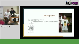 Multi-threading in Julia With PARTR Jameson Nash Jeff Bezanson JuliaCon 2019