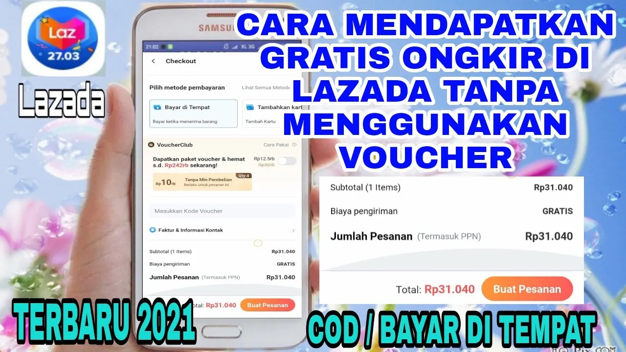 Cara belanja di lazada Rp 0 | Cara belanja Gratis di lazada | Cara mendapatkan voucher Gratis