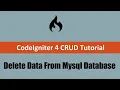 Codeigniter 4 CRUD Tutorial - Delete or Remove Data From Mysql Table