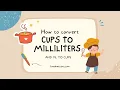 How to convert cups to ml