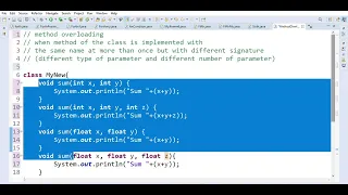 class-25 Method Overloading in java