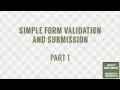 Form Validation Part I