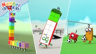Especial Deportivo de la Vuelta al Cole | Aprende a Contar - Compilación | Numberblocks en Español