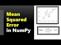 How to calculate Mean Squared Error using NumPy