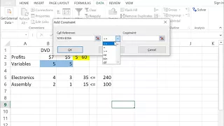 Solving 2 variables 2 constraints using Excel Solver