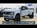 GLACIER GRAY DIAMOND 2024 Akins Ford F-450 Platinum Reserve LIFTED on 38s 28 FORGIATOS