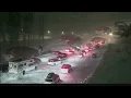 Blizzard on Donner Pass Cars Stuck for Hours at the Summit