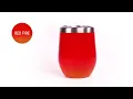 CHILLOUT LIFE 12 oz Stainless Steel Tumbler with Lid - Red Fire