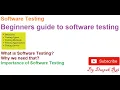 Beginners guide to Software Testing