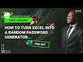 Excel Hacking Turn Excel into a Password Generator