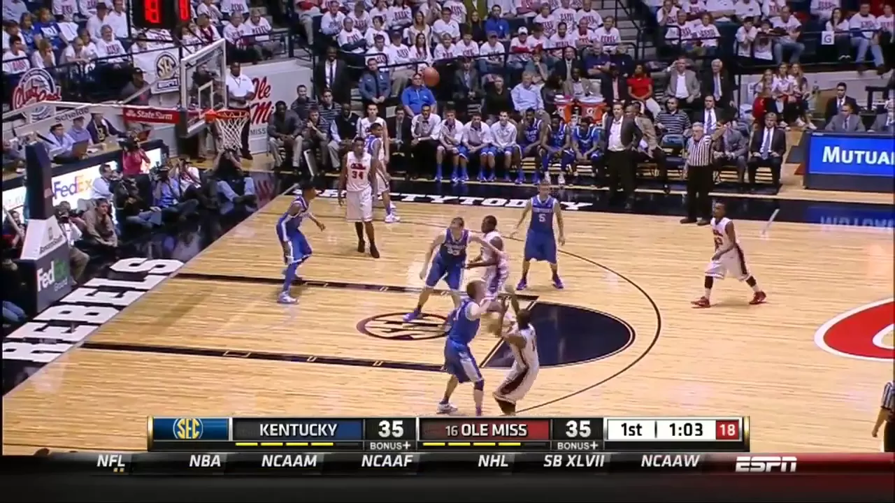 01/29/2013  Kentucky vs Ole Miss Men's Basketball Highlights