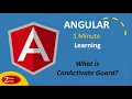 Angular 1 Minute Learning - What is CanActivate Guard