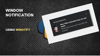 Send Window Notification Using winotify Python Tutorial