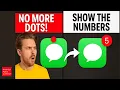 App icon showing DOTS but no NUMBERS for unread messages or unopened notifications How to fix it