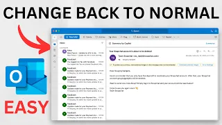 Change Outlook View Back to Normal
