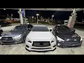 3 Infiniti Q50s Take Over the Miami Tunnel at 3AM Almost Got Pulled Over