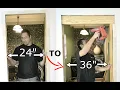 How to expand an existing door opening