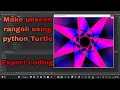 Make unseen rangoli using python Turtle rangoli for beginners 2023 expertcoding3624