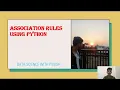 Association Rule mining using python