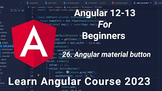 Class 23 Angular material button Angular Tutorial For Beginners in Hindi 2023