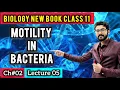 Motility in Bacteria Flagella Pili Chemotaxis Class 11 2025 New Book ilm e BIOLOGY