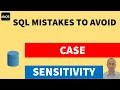 case sensitivity in SQL