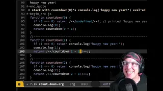 countdown stack frames and demo on writing recursive function