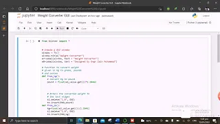 Weight Converter GUI using tkinter