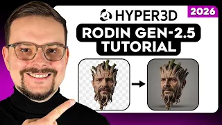 Hyper3D s Rodin Gen-2 5 Tutorial - 2026 Turn 2D Image Into Production-Ready 3D Model