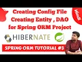 Adding Configuration File Creating Entities Creating Dao for Spring ORM Project Spring ORM