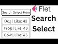 Flet Tutorial - Search Select