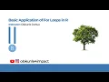 Basic Application of For Loop in R Programming