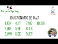 10 Acronimos basicos de Java que debes saber Cuantos de ellos conoces