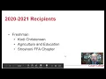 FFA Scholarship-Sp 20